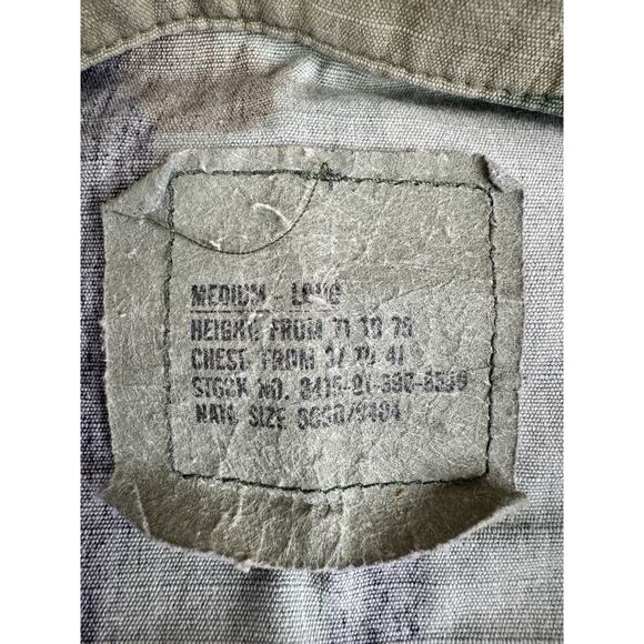 Vintage U.S. Army Woodland Camo BDU Jacket Med Long Ripstop Field Coat W/Patches - Picture 2 of 10
